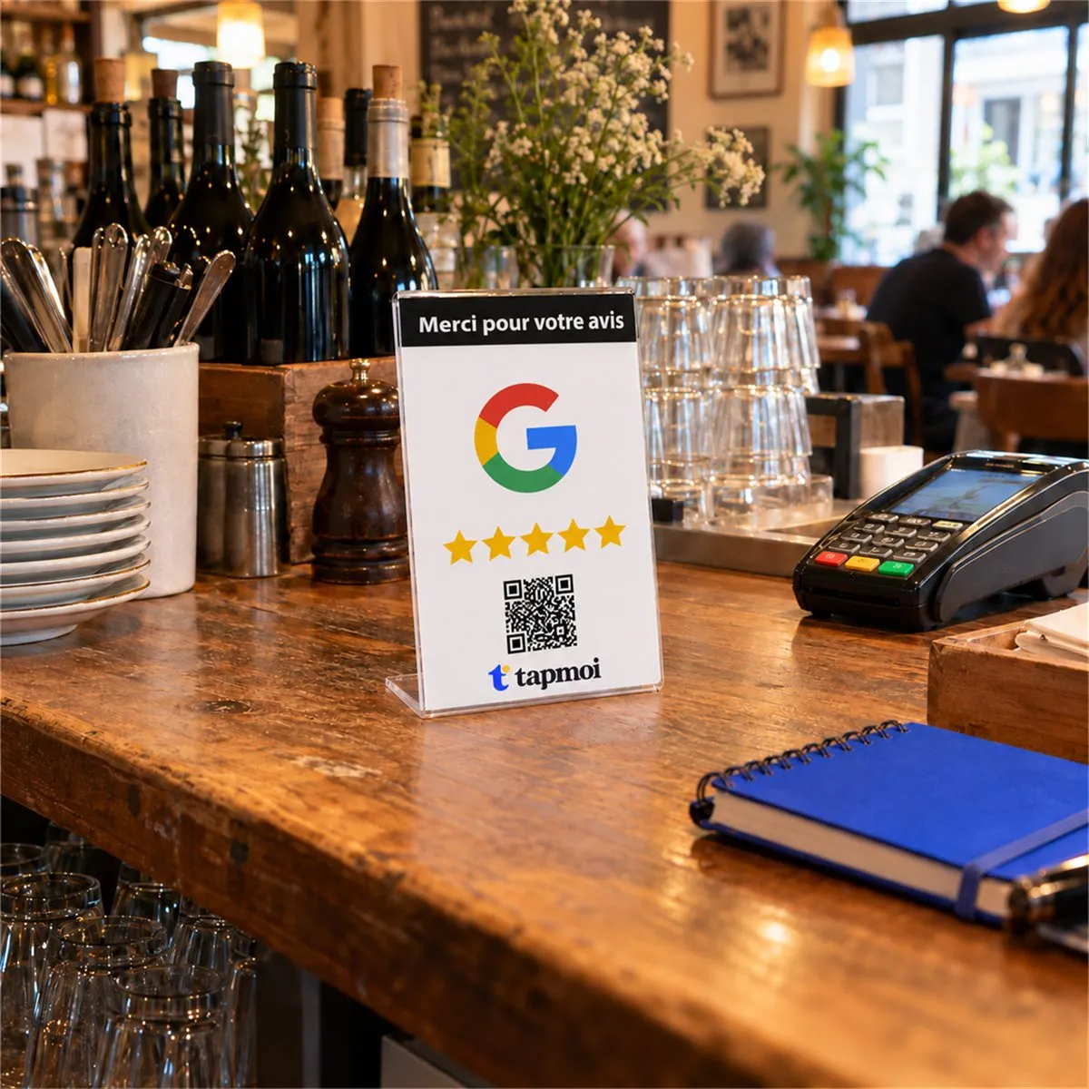 Modèle de plaque avis Google : Merci !